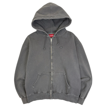 Supreme Overdyed Small Box Zip Up Hoodie Black (USED)
