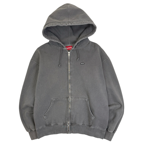 Supreme Overdyed Small Box Zip Up Hoodie Black (USED) | Vintage Clothing Store Canada