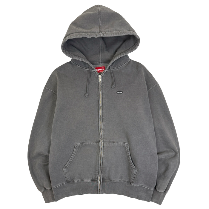 Supreme Overdyed Small Box Zip Up Hoodie Black (USED) | Vitnage Clothing Store Canada