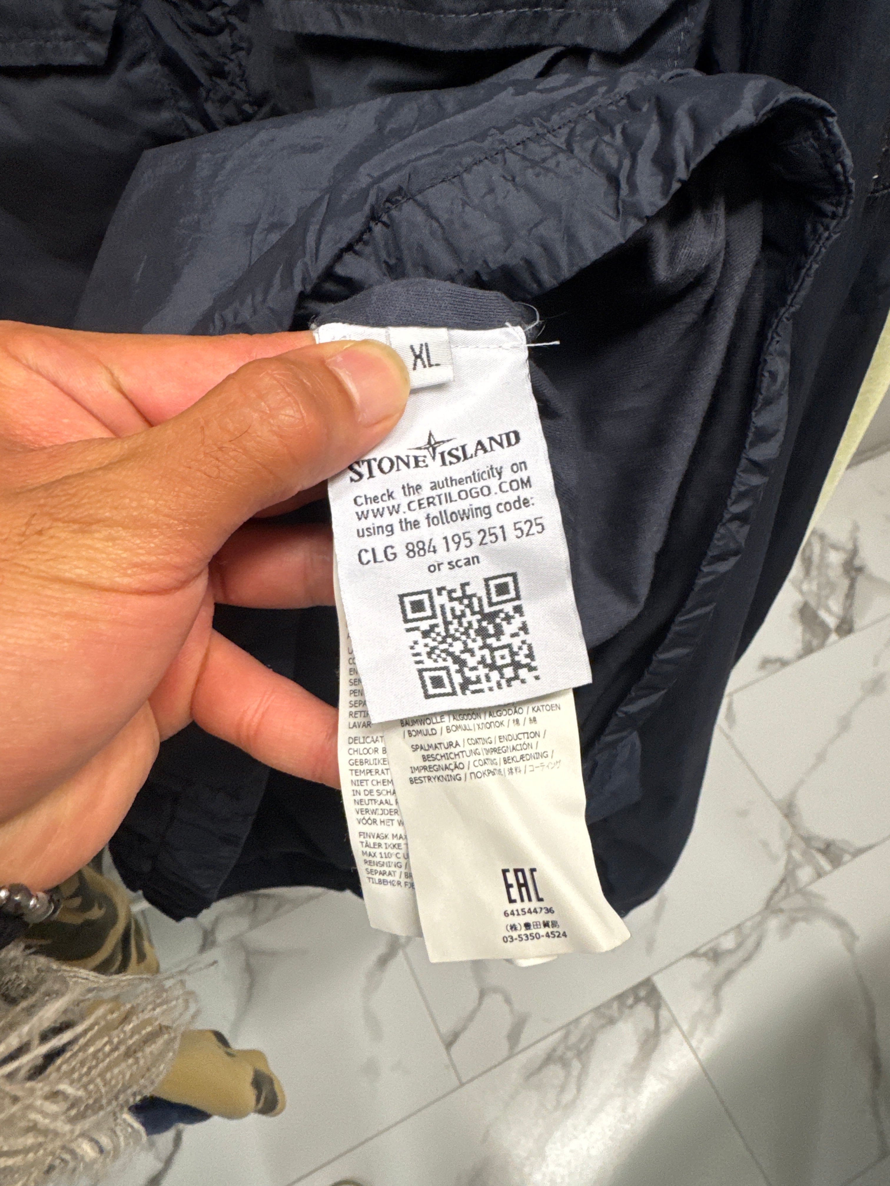 Stone Island Garment Dyed Crinkled Jacket Navy (USED)