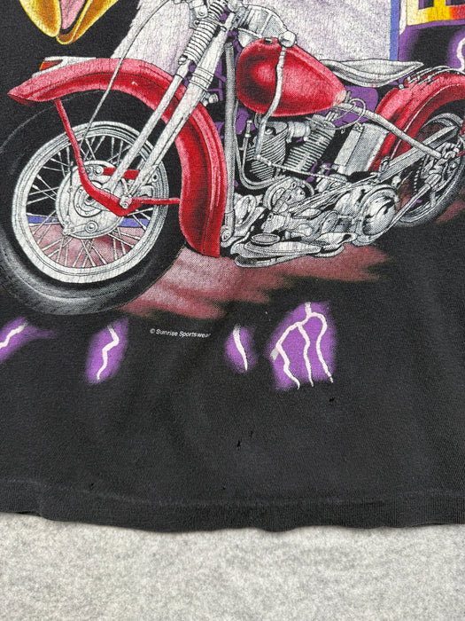 Vintage American Thunder Lightning Eagle Americade Tee Black | Vitnage Clothing Store Canada