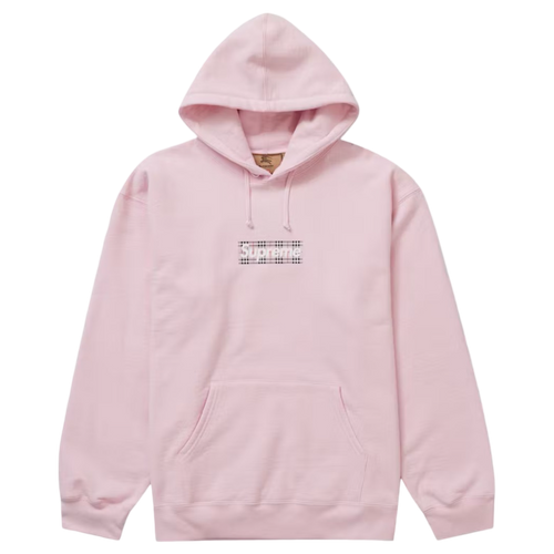 Supreme Burberry Box Logo Hoodie Light Pink | Vintage Clothing Store Canada