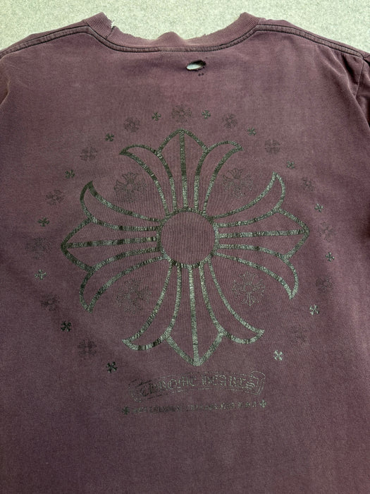 Vintage Chrome Hearts Faded Trashed Jumbo Cross Pocket Tee Black | Vitnage Clothing Store Canada