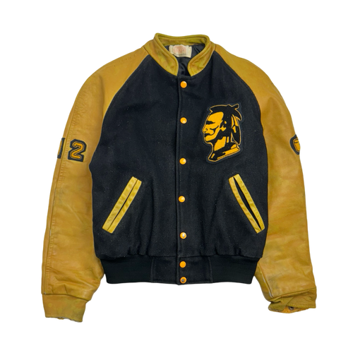 (XS) Vintage West Toronto Varsity Jacket Yellow | Vintage Clothing Store Canada