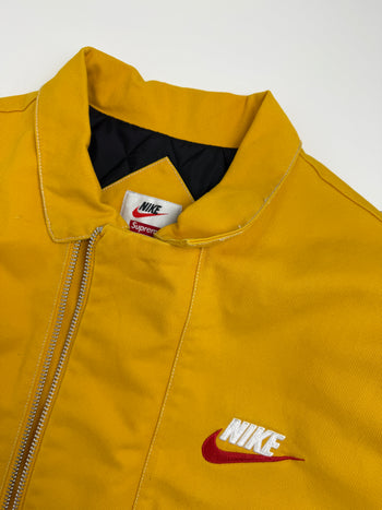 Supreme Nike Double Zip Quilted Work Jacket Mustard Yellow (USED)