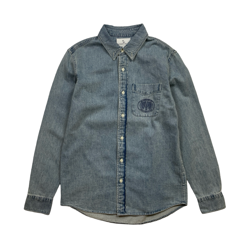 OVO Chest Logo Button-Up Denim