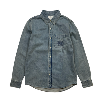 OVO Chest Logo Button-Up Denim