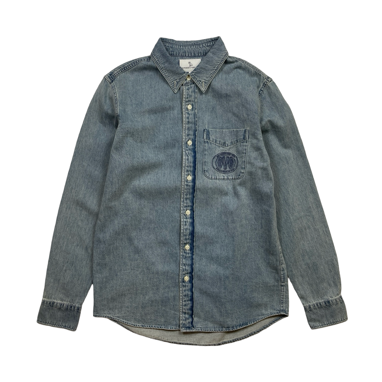 OVO Chest Logo Button-Up Denim