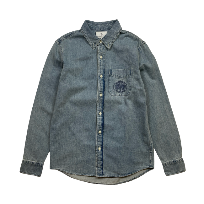 OVO Chest Logo Button-Up Denim