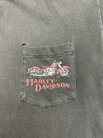 (M) Vintage '87 Victoria BC. Harley Davidson Tee Black