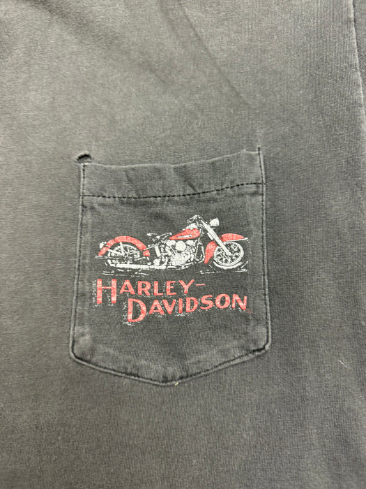 (M) Vintage '87 Victoria BC. Harley Davidson Tee Black | Vitnage Clothing Store Canada