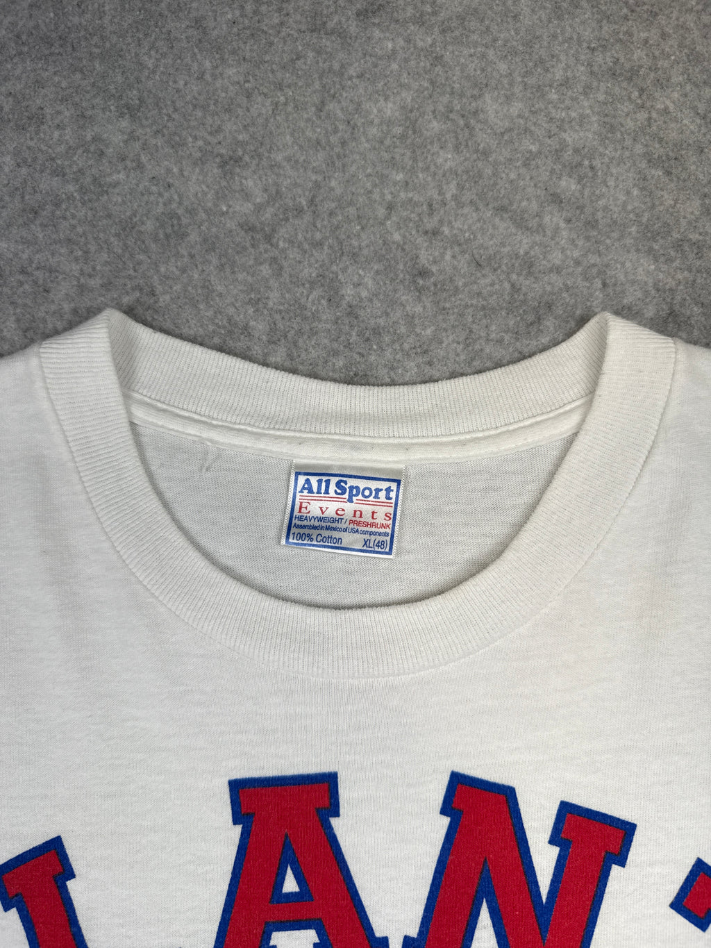 Vintage 90's Atlanta Braves Spank The Yanks Tee White