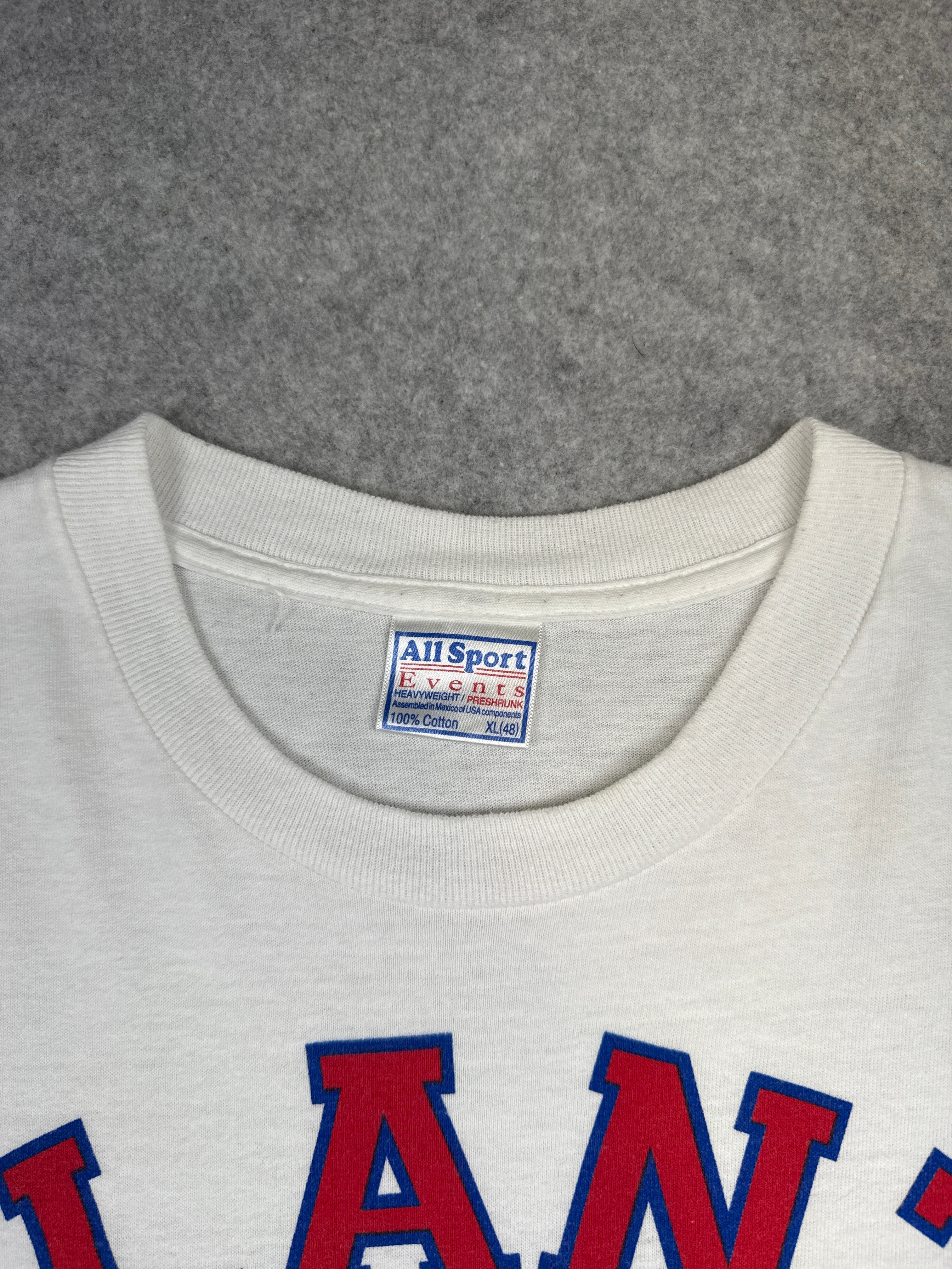 Vintage 90's Atlanta Braves Spank The Yanks Tee White