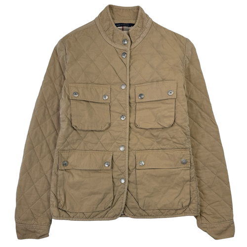 Womens Vintage Quilted Check Lining Jacket Beige | Vintage Clothing Store Canada
