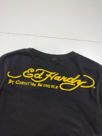 Ed Hardy Christian Audigier Tiger Tee Black