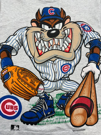 (S) Vintage '94 Chicago Cubs Taz Tee Grey