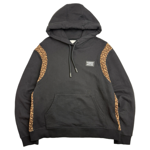 Burberry London England Monogram Print Hoodie Black (USED) | Vintage Clothing Store Canada