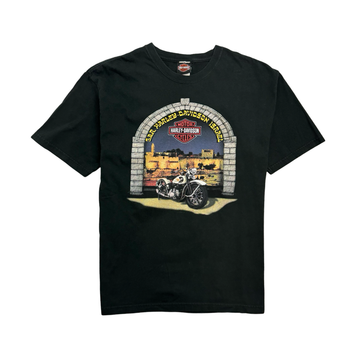 Vintage '04 G.B.R Harley Davidson Tee Black | Vitnage Clothing Store Canada