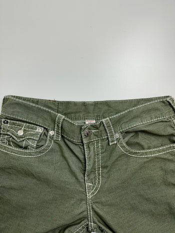 (35) Vintage True Religion Straight Cut Style Pants Green