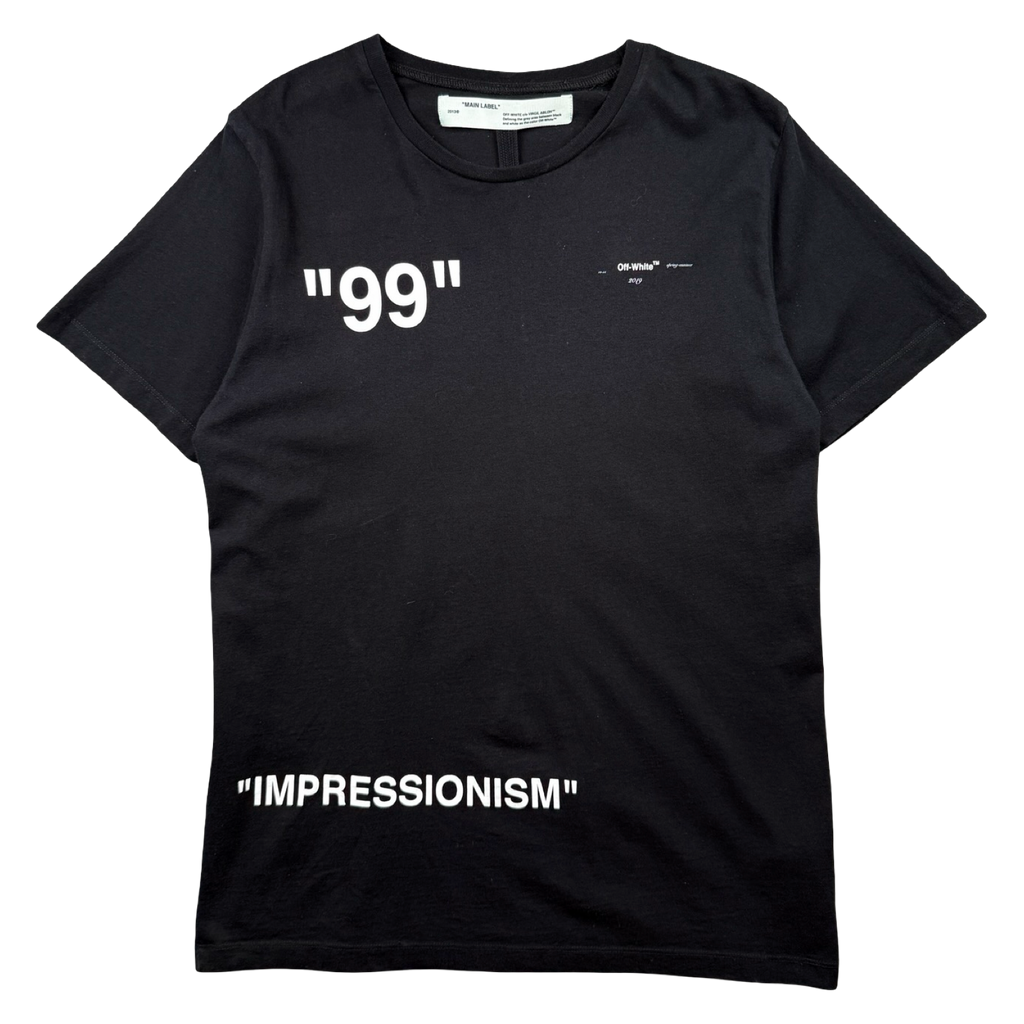 OFF-WHITE Ice Man Imressionism Tee Black (USED)