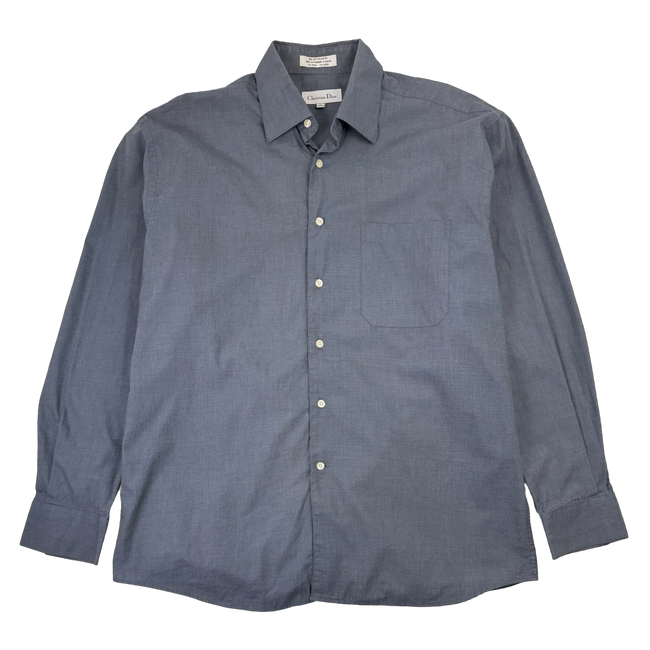 Vintage Christian Dior Dress Shirt Grey