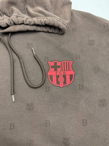 (L) Vintage Nike FC Barcelona Monogram Hoodie Brown