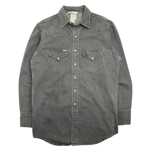 Vintage Carhartt Button-up L/S Shirt Black | Vintage Clothing Store Canada