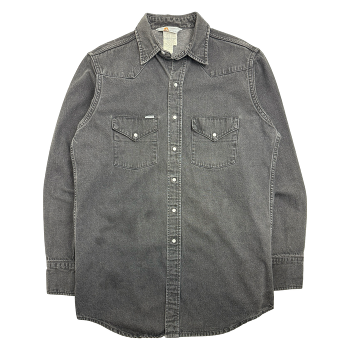 Vintage Carhartt Button-up L/S Shirt Black | Vitnage Clothing Store Canada