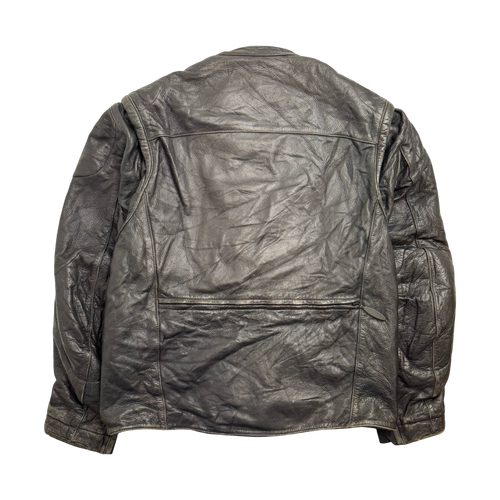Vintage Harley Davidson Padded Leather Jacket Black | Vintage Clothing Store Canada