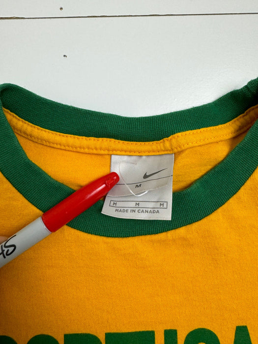 (M) Vintage 2000s Nike Portugal Tee Yellow | Vitnage Clothing Store Canada