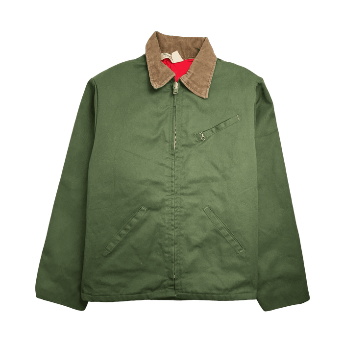 (M) Vintage 90s Key Imperial Lined Zip-Up Jacket Green | Vitnage Clothing Store Canada