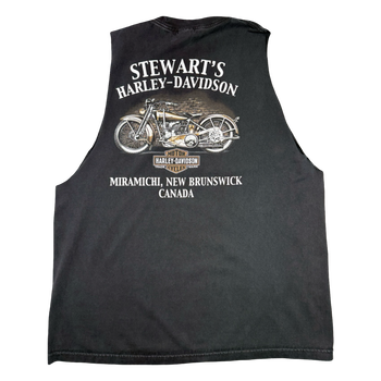 Vintage Harley Davidson Eagle Sleeveless Tee Black