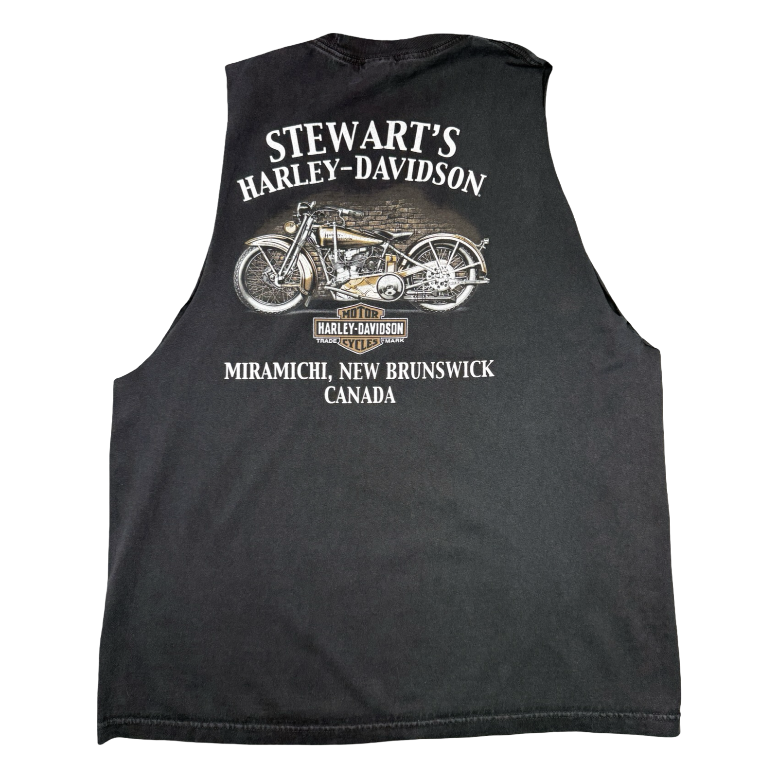 Vintage Harley Davidson Eagle Sleeveless Tee Black
