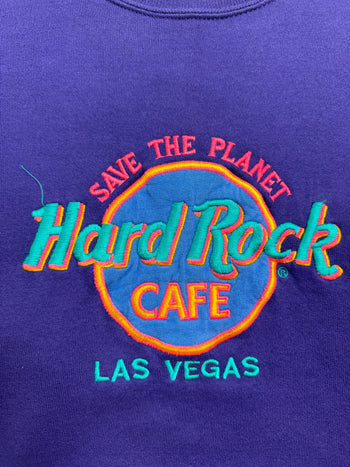 (L) Vintage Hard Rock Cafe Sweatshirt Purple