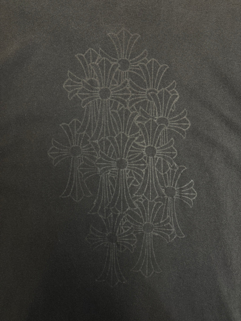 Chrome Hearts Sleeve Script Multi Cross Pocket Tee Black