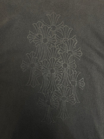 Chrome Hearts Sleeve Script Multi Cross Pocket Tee Black