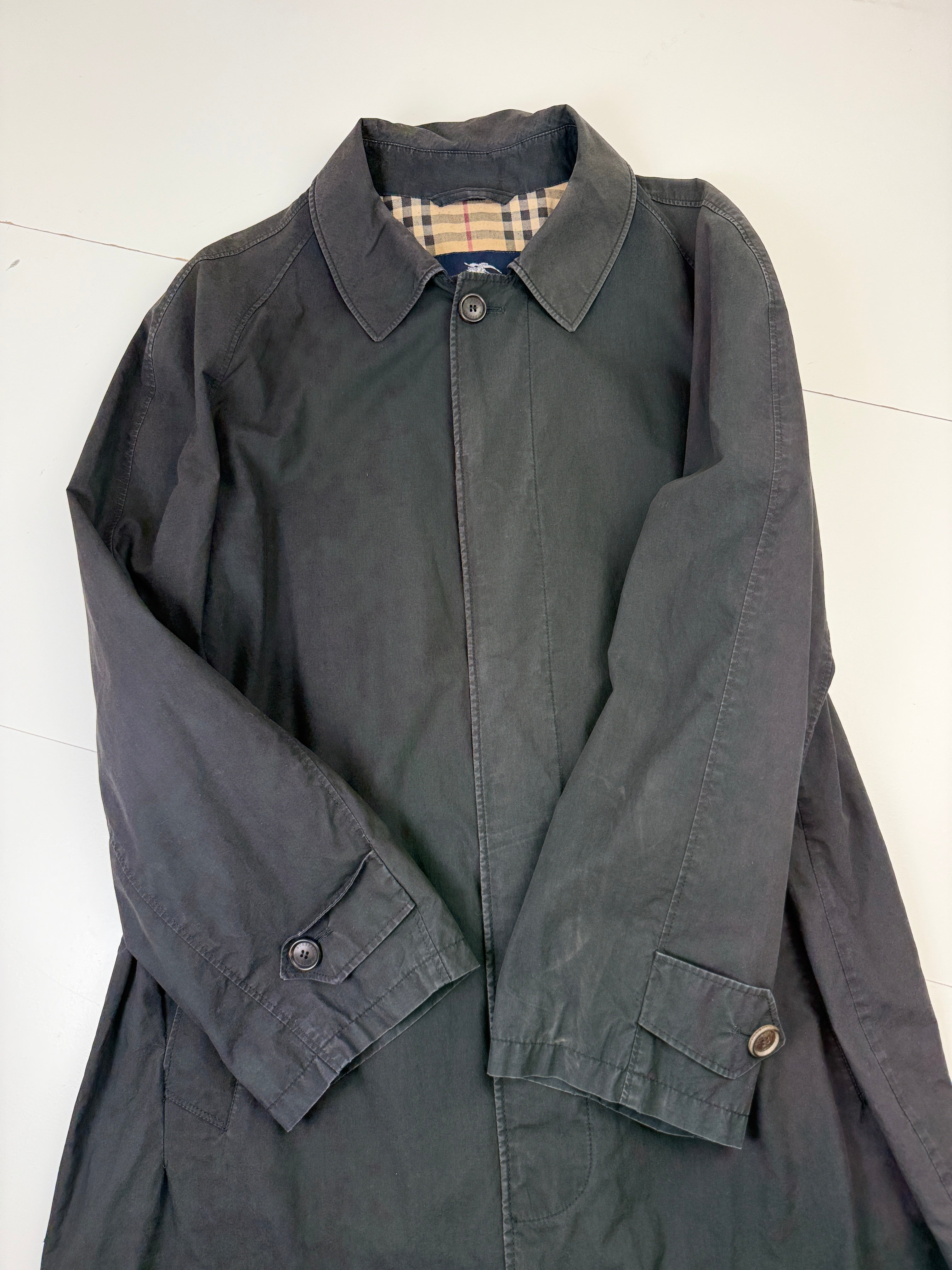 Vintage Men's Burberry Trench Coat Black