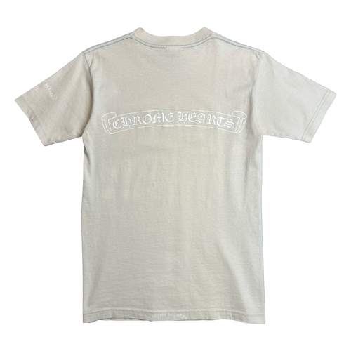 Vintage Chrome Hearts Back Scroll Pocket Tee Beige | Vintage Clothing Store Canada