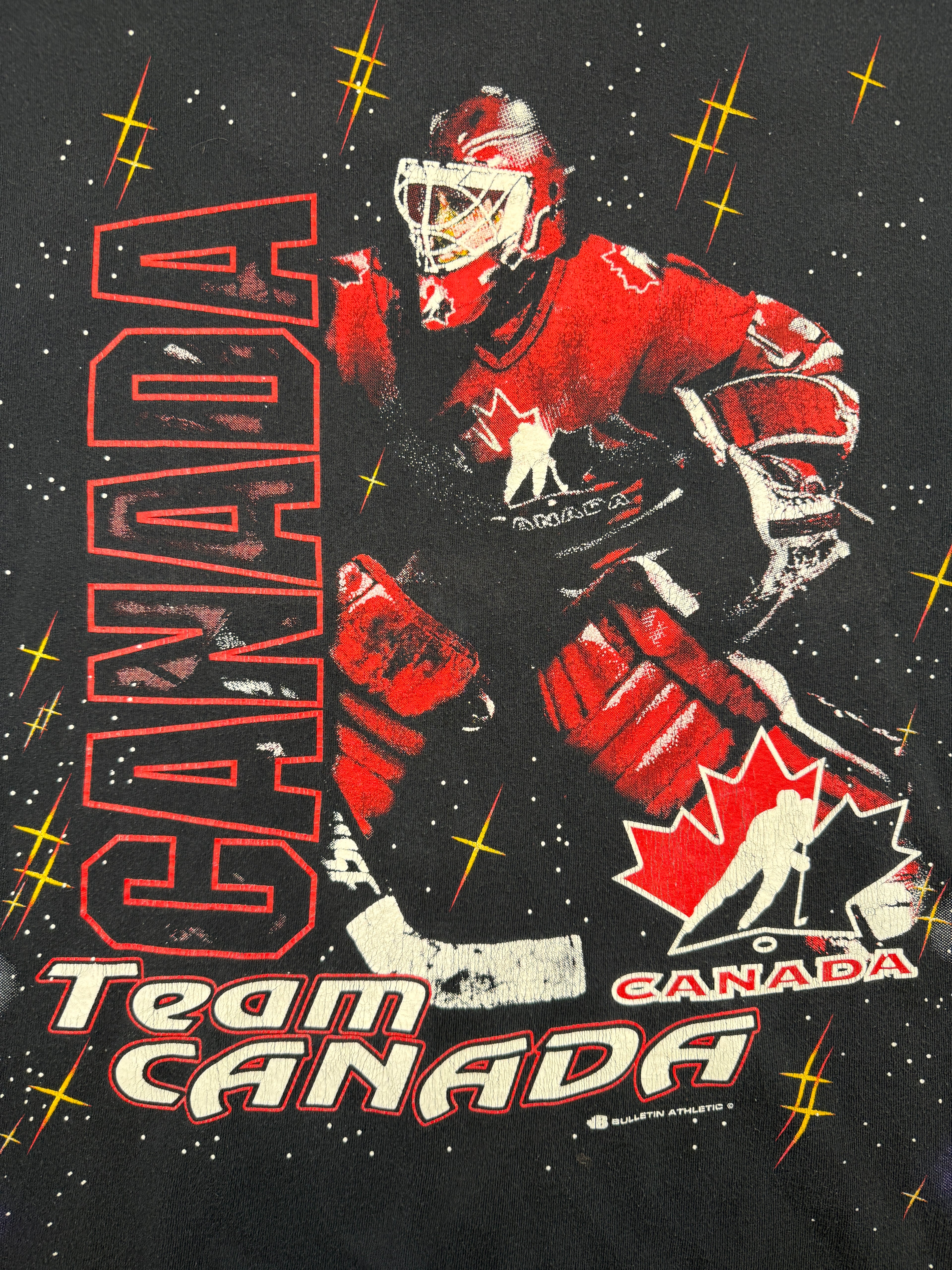 Vintage Team Canada Hockey AOP Tee Black