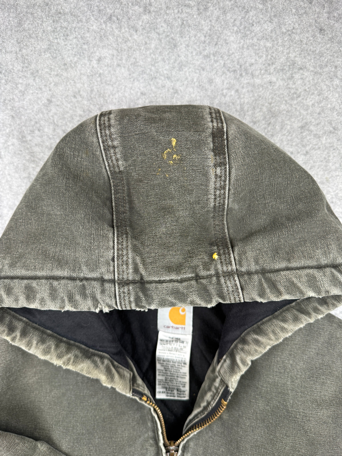 Vintage Carhartt Distressed Active Hooded Jacket Green