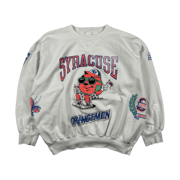 Vintage Bulletin Syracuse Orangemen Sweatshirt White