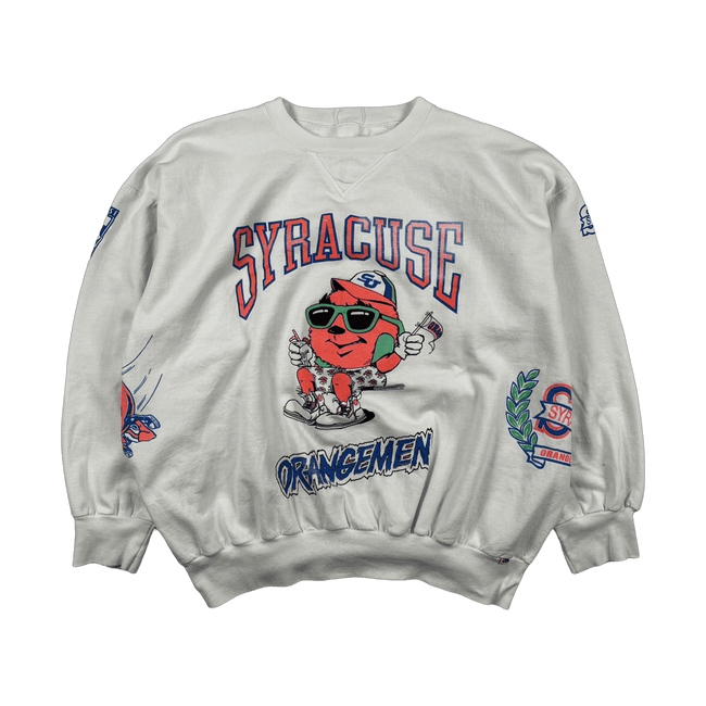 Vintage Bulletin Syracuse Orangemen Sweatshirt White