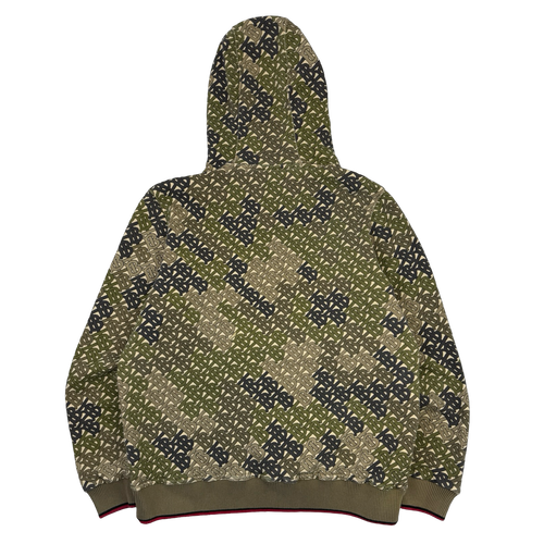 Burberry Monogram Print Hoodie Green (USED) | Vintage Clothing Store Canada