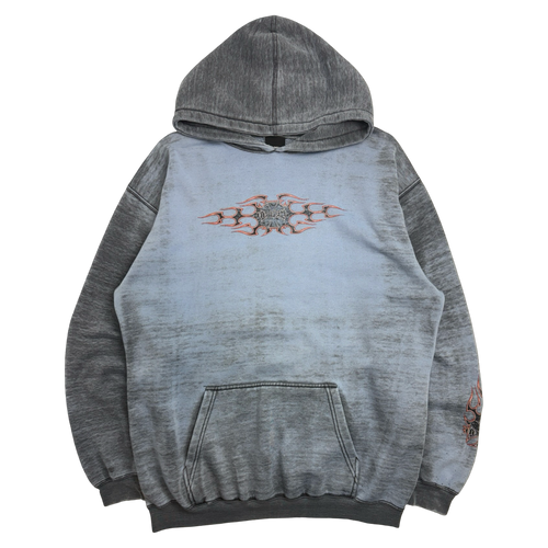 Vintage 2000s No Fear Hoodie Faded Blue | Vintage Clothing Store Canada