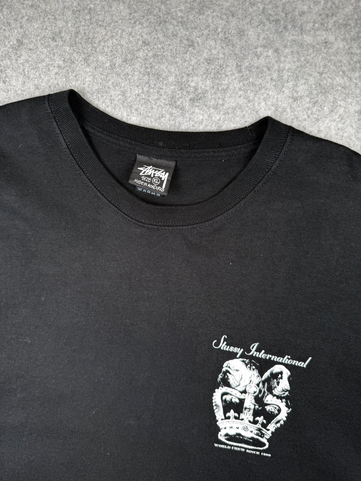 Stussy Dog Crown Tee Black (USED)