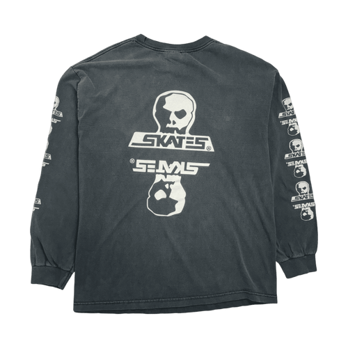 (L) Vintage Skull Skates L/S Tee Black | Vintage Clothing Store Canada