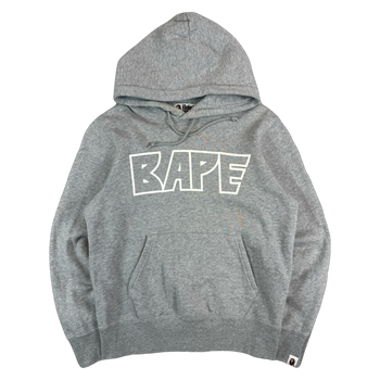 BAPE Multi Logo Hoodie Grey (USED)