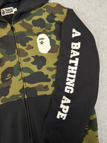 BAPE Happy New Year 1st Camo Full Zip Hoodie Black/Green (USED)