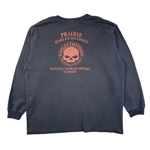 Harley Davidson Genuine Motors Regina L/S Tee Black | Vintage Clothing Store Canada