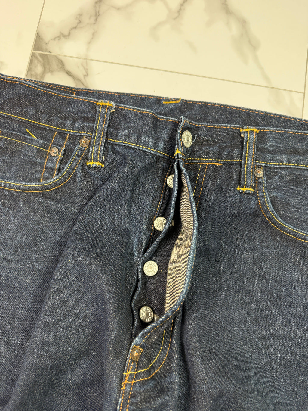 Vintage Evisu Lot 0001 Daicock Gold Denim Pants